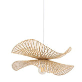 Petal Shaped Rattan Dining Room Pendant Light - Clowas